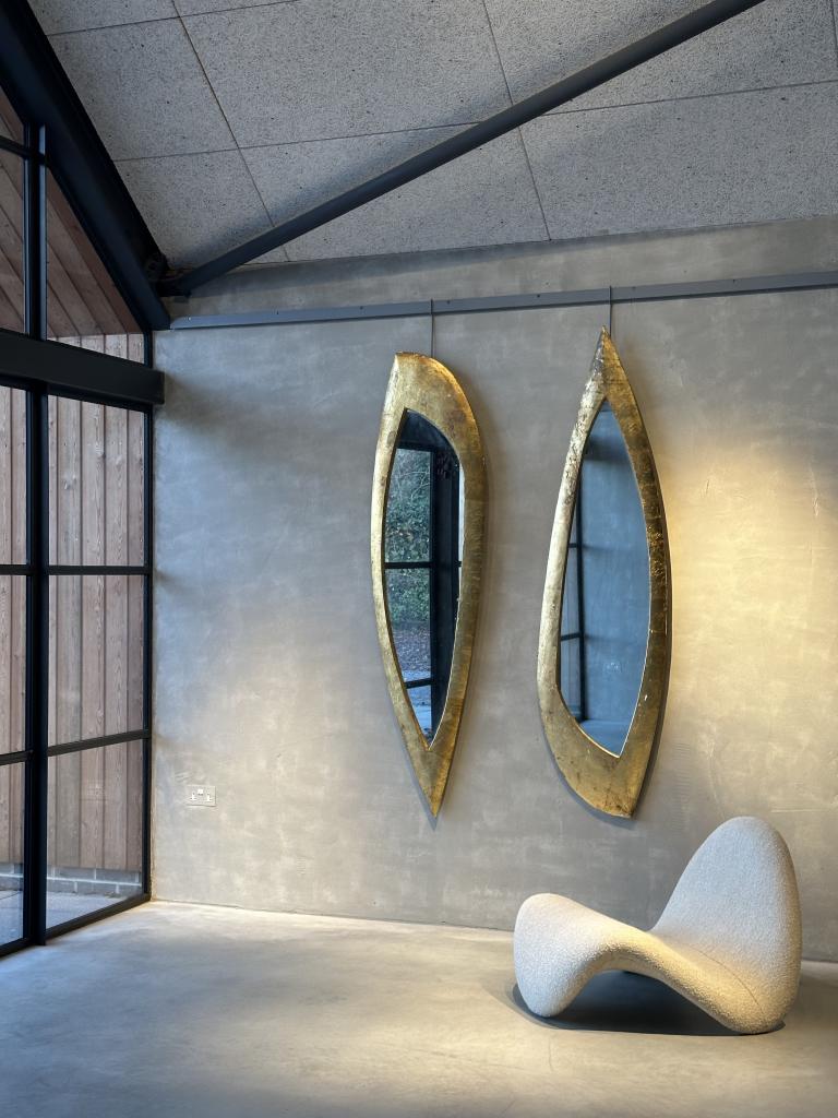 An Exceptional Pair of 1960s Gilt Mirrors