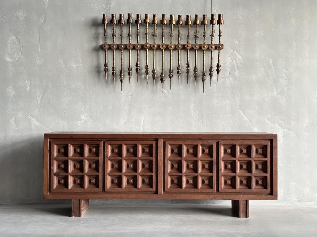 A Large Brutalist Spanish Wall Sconce