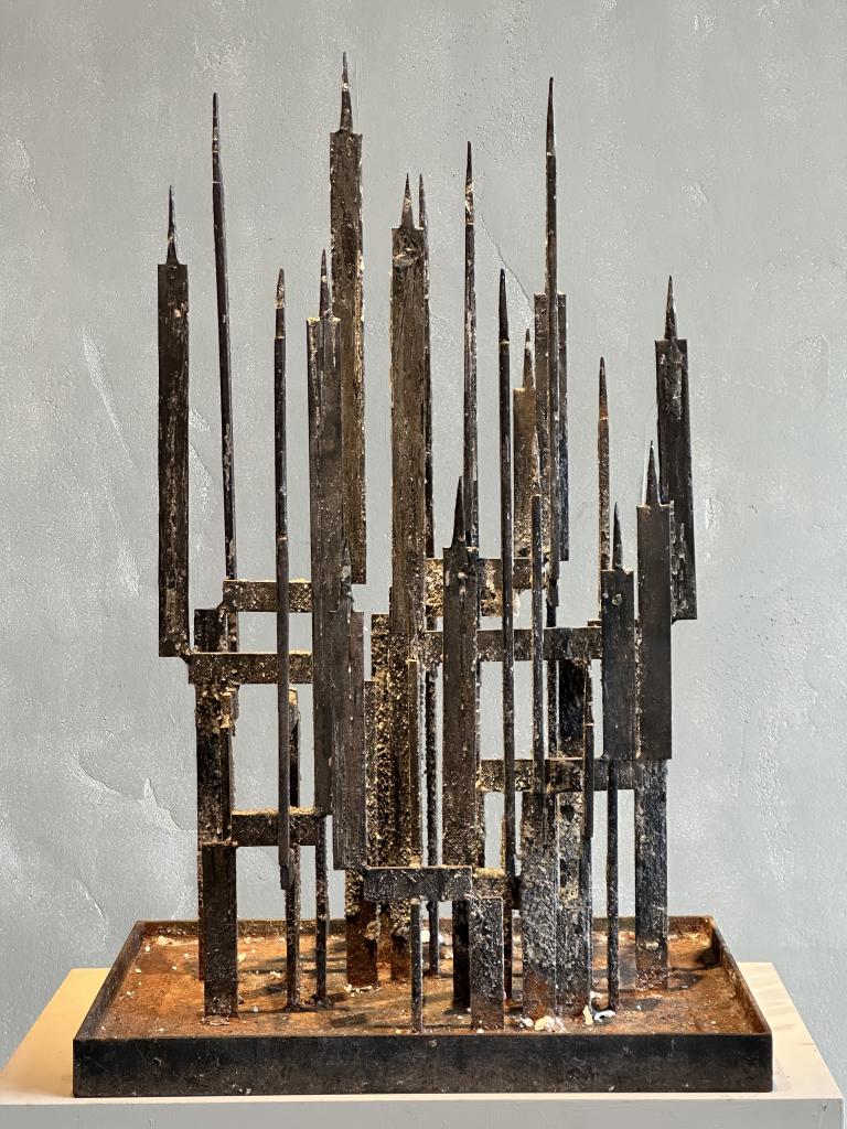 A Huge Brutalist Candle Pricket Sculpture
