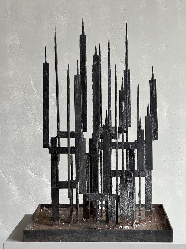 A Huge Brutalist Candle Pricket Sculpture