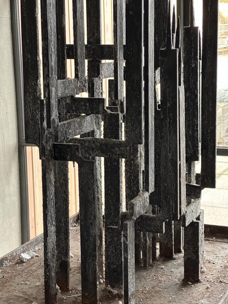 A Huge Brutalist Candle Pricket Sculpture