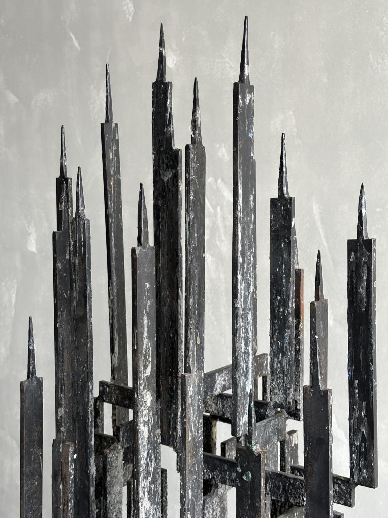 A Huge Brutalist Candle Pricket Sculpture