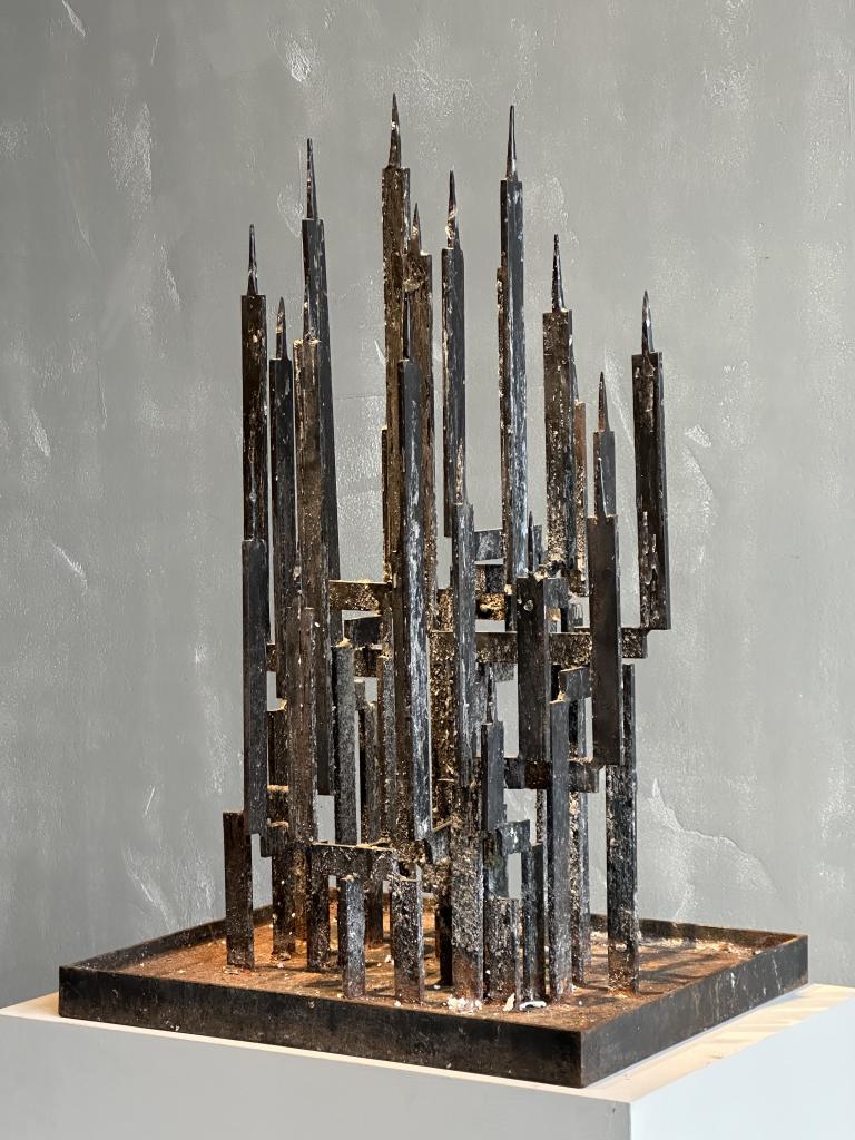A Huge Brutalist Candle Pricket Sculpture