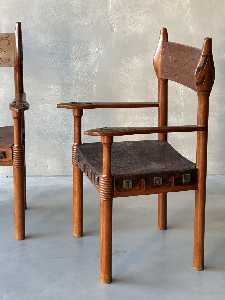 A Pair of  Spanish Designed Armchairs