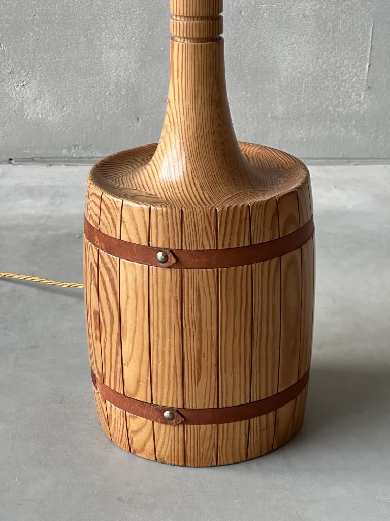 A Pair of Midcentury Pine Floor Lamps