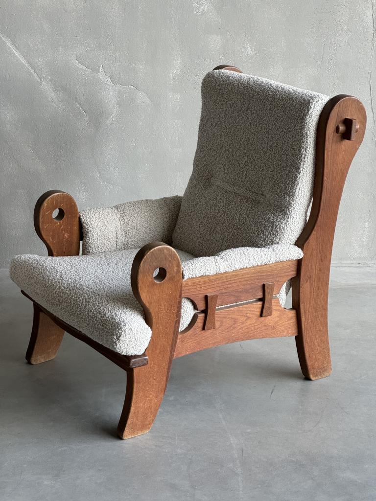 A Pair of 1960s Oak Armchairs