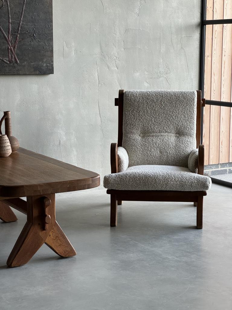 A Pair of 1960s Oak Armchairs