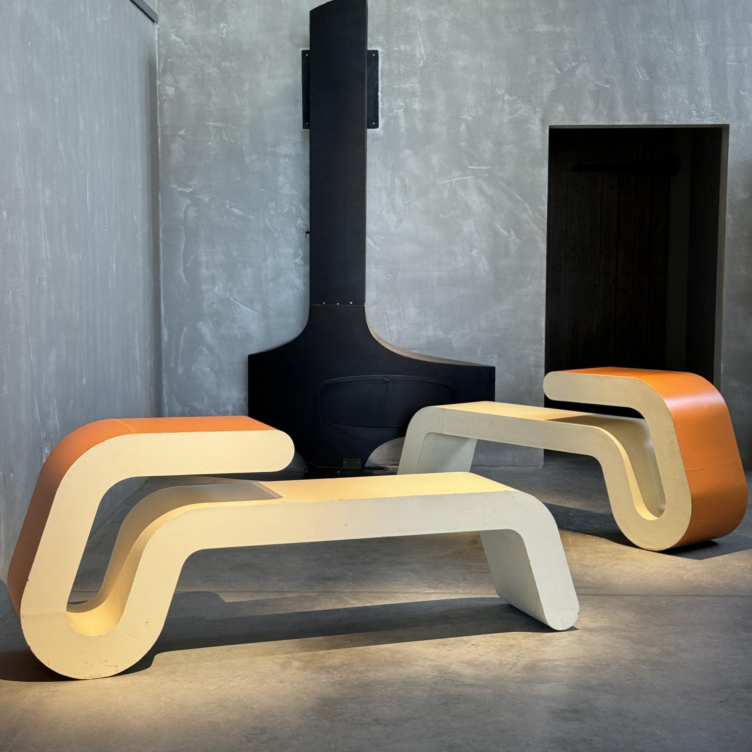 A Pair of 1970s Space Age Console Tables