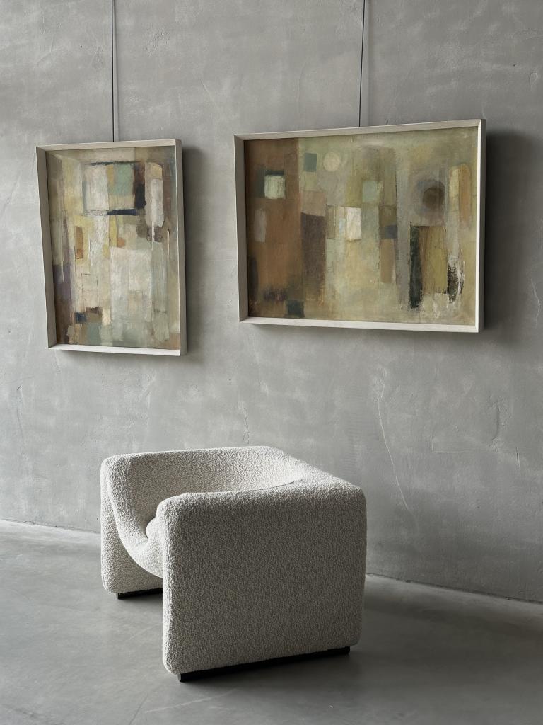 A pair of 1970s Abstract Paintings