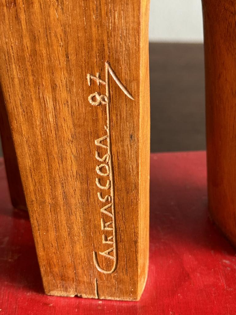 A Set of 1980s Abstract Wooden Sculptures