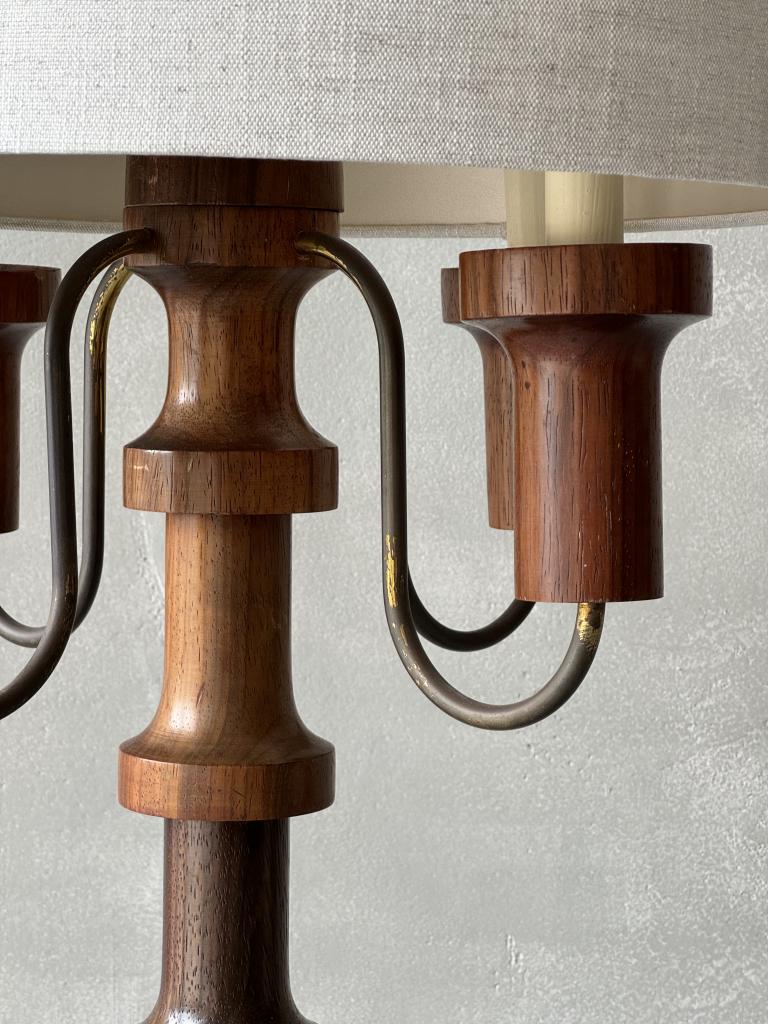 A 1960s Spanish Wooden Lamp