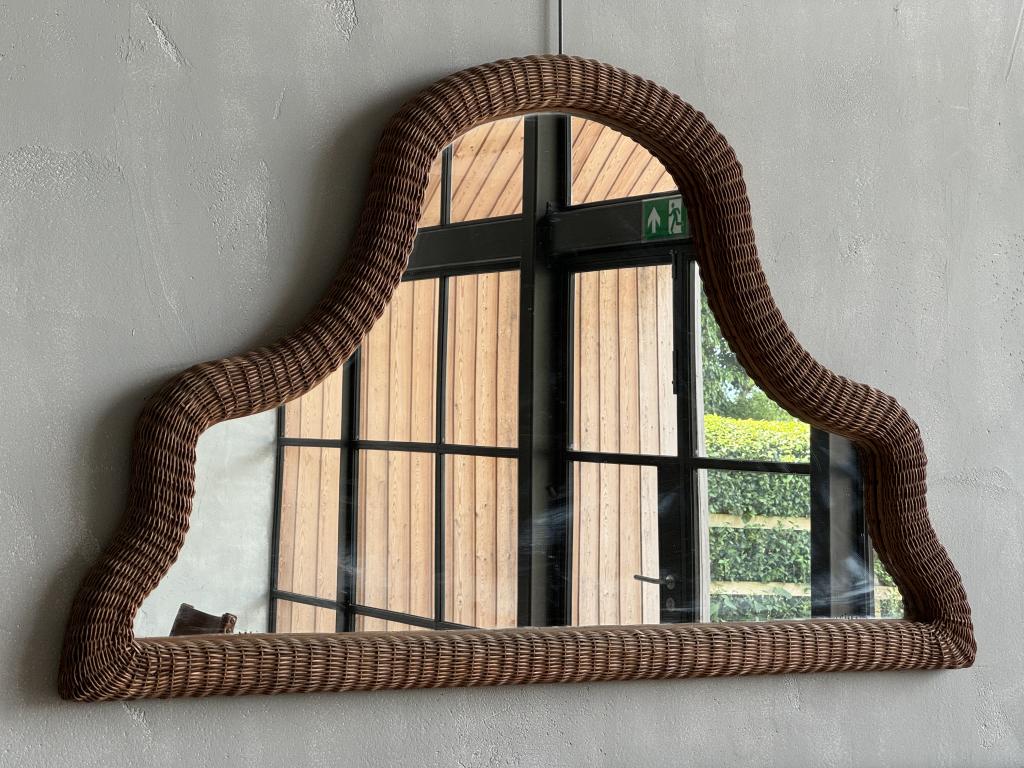 A 1960s Rattan Mirror