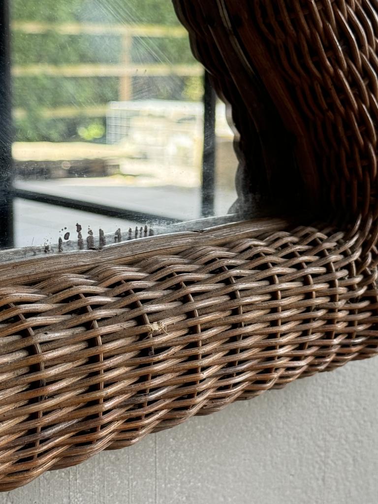 A 1960s Rattan Mirror