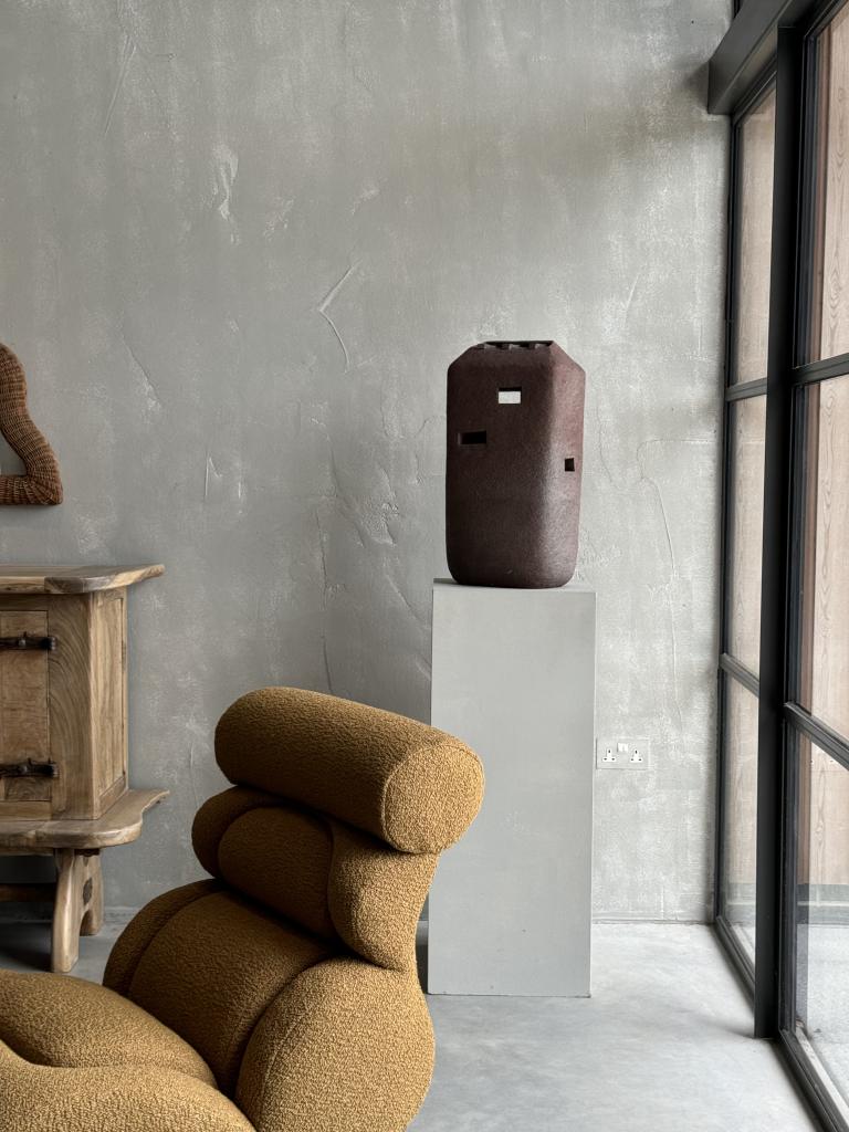 A Large Brutalist Sculptural Vase