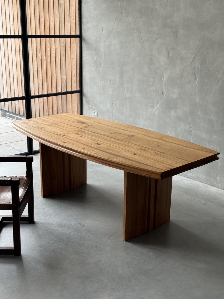 A Rare Elm Table by Maison Regain