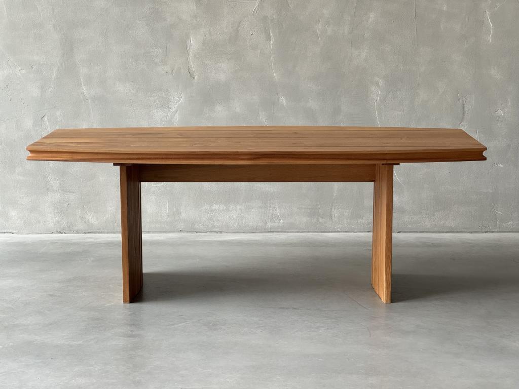 A Rare Elm Table by Maison Regain