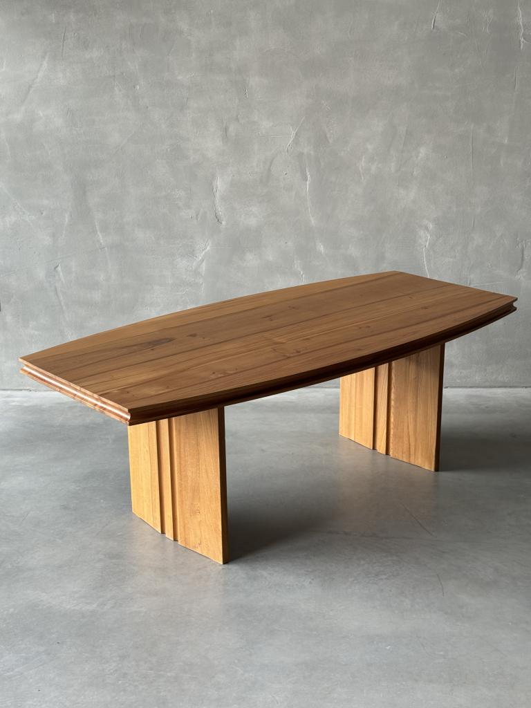 A Rare Elm Table by Maison Regain