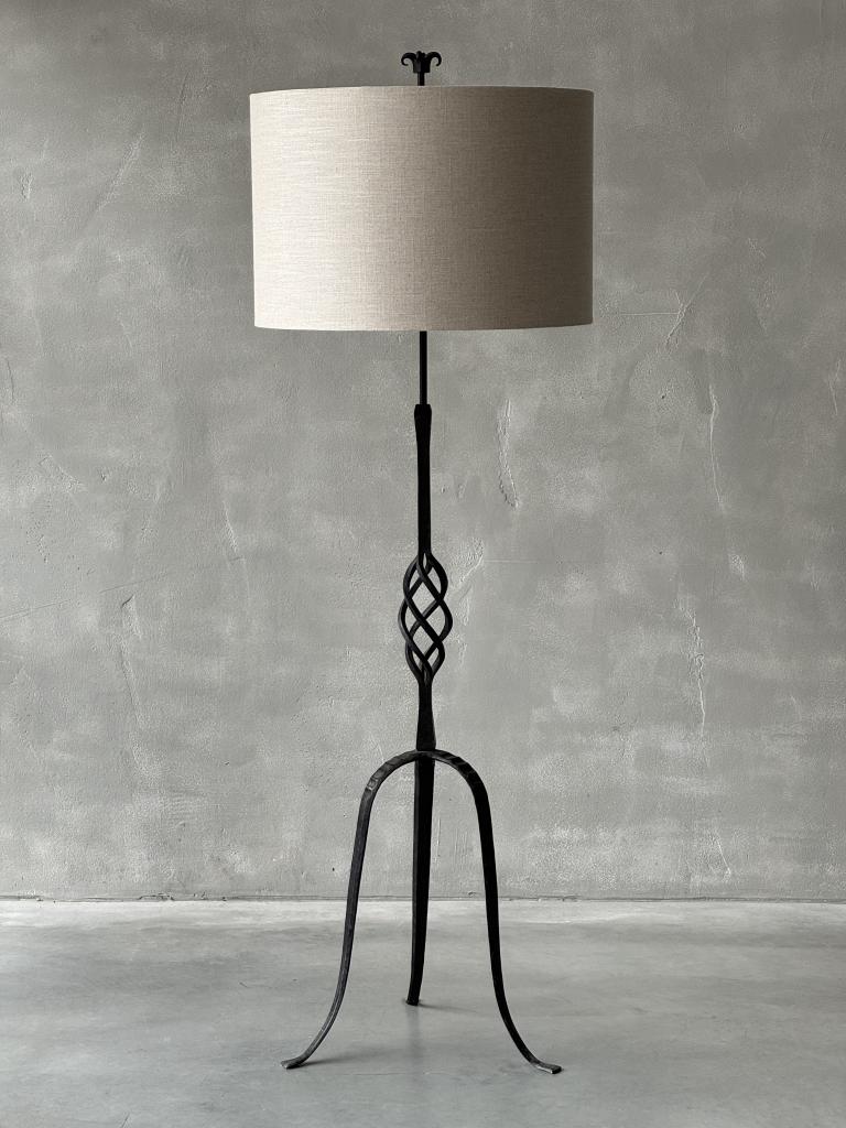 A Chic 1950s French Iron Floor Lamp