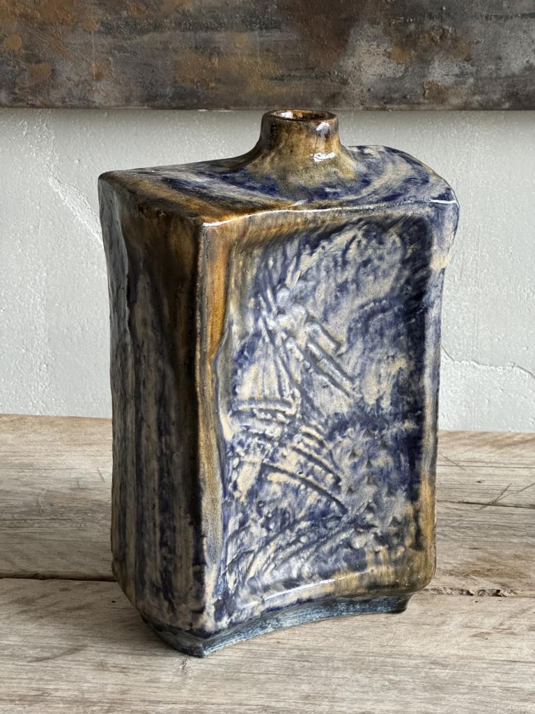 A Pair Midcentury Czech Flask Vases
