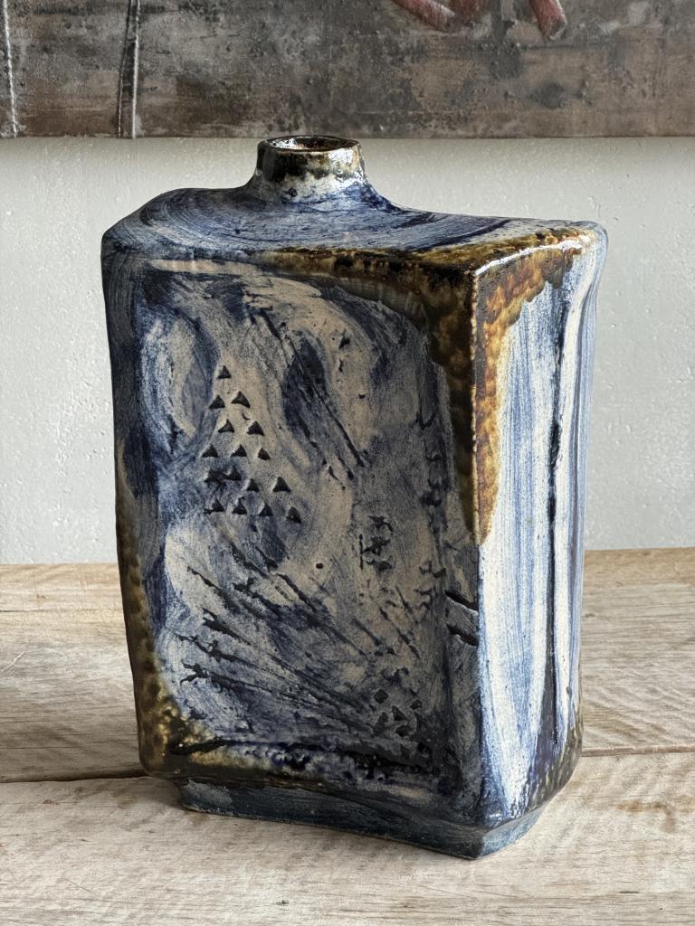 A Pair Midcentury Czech Flask Vases
