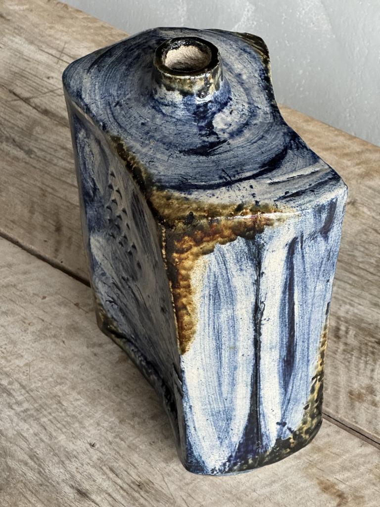 A Pair Midcentury Czech Flask Vases