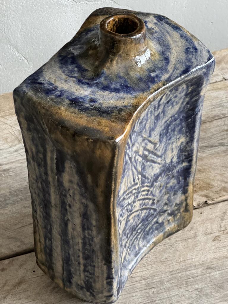 A Pair Midcentury Czech Flask Vases