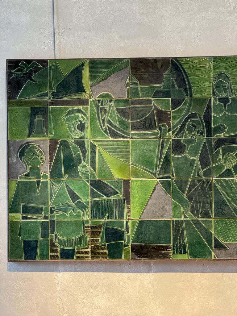 A 1970s Spanish Ceramic Tile Mural