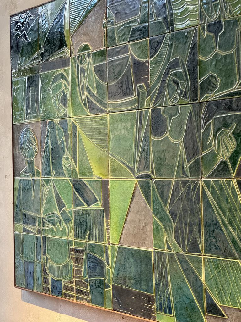 A 1970s Spanish Ceramic Tile Mural