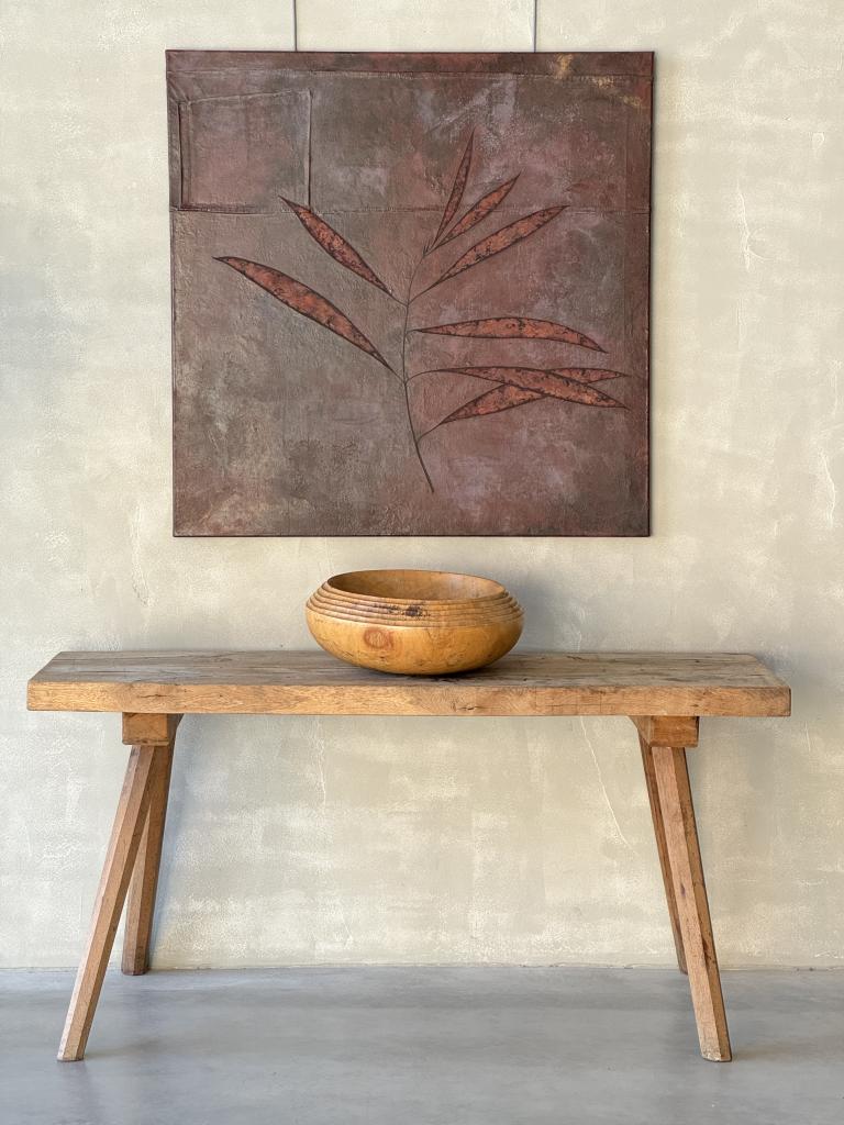A Rustic Oak Console Table