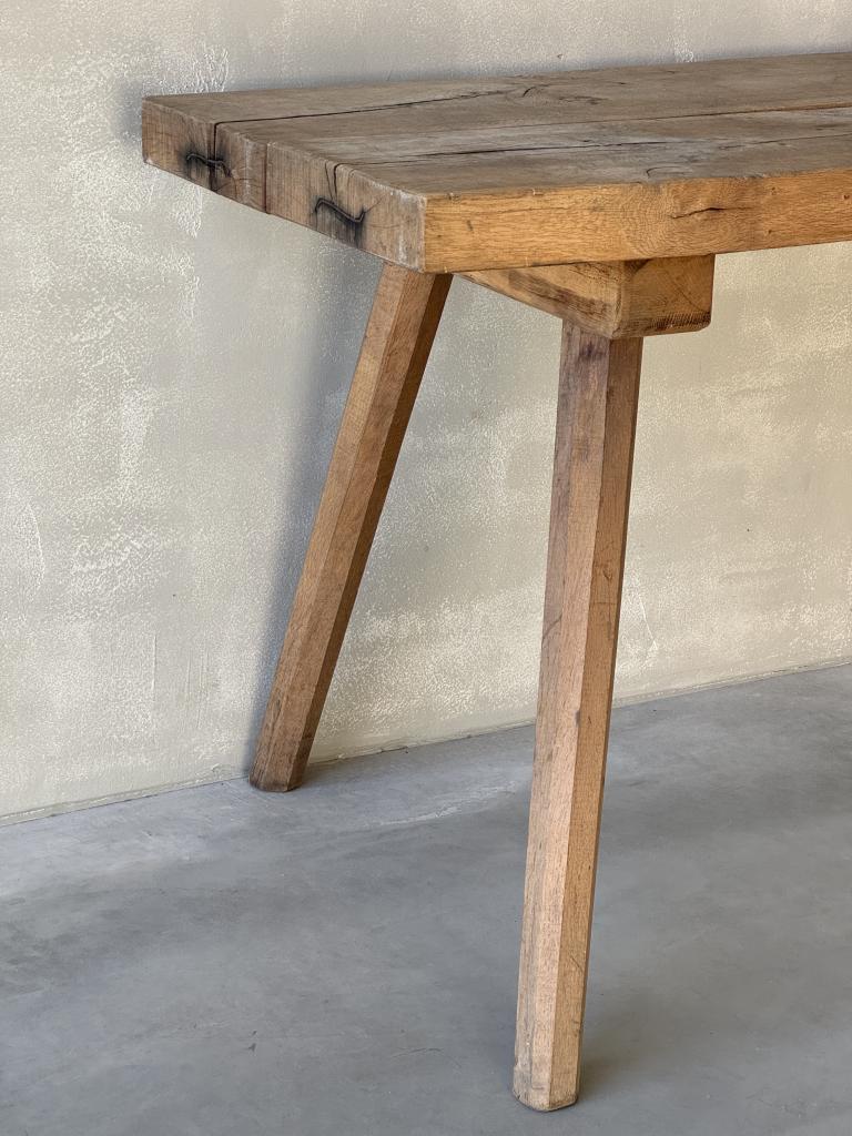 A Rustic Oak Console Table