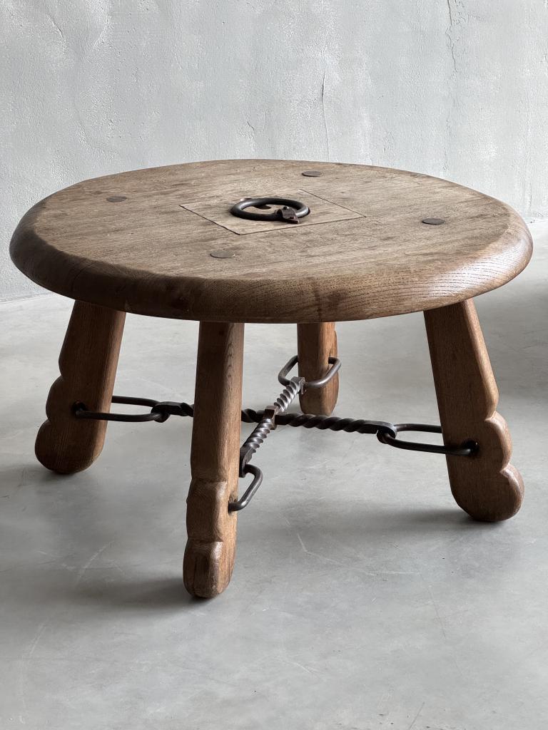 A 1960s Belgian Oak Coffee Table