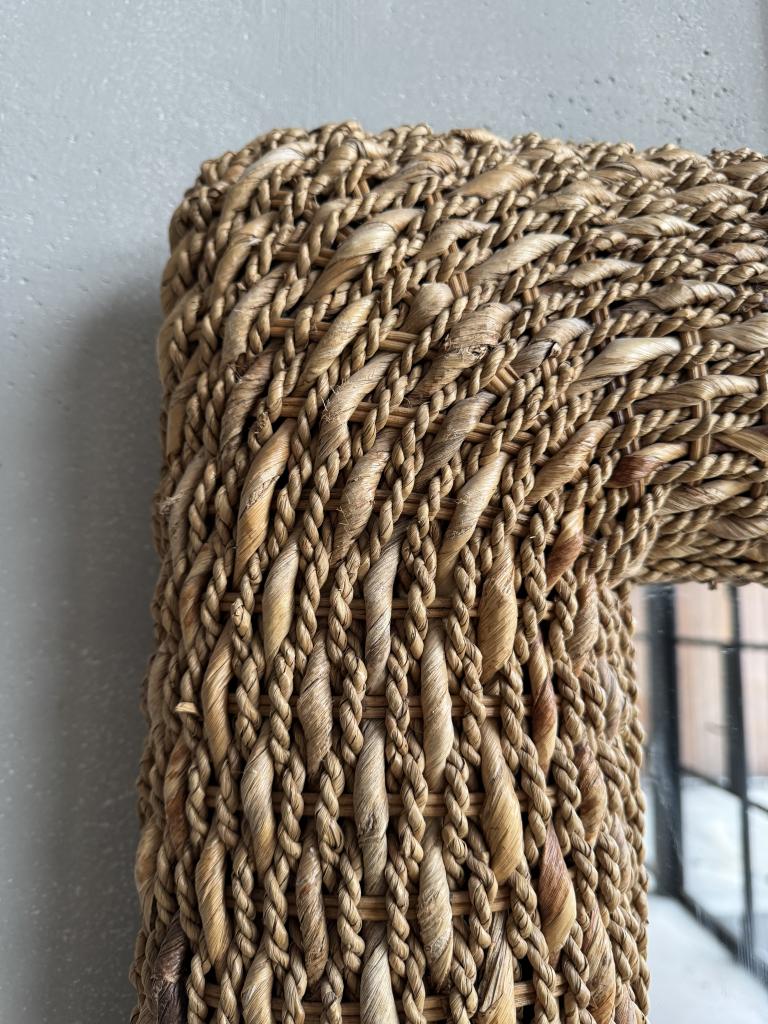 2 Rectangular Rattan Mirrors