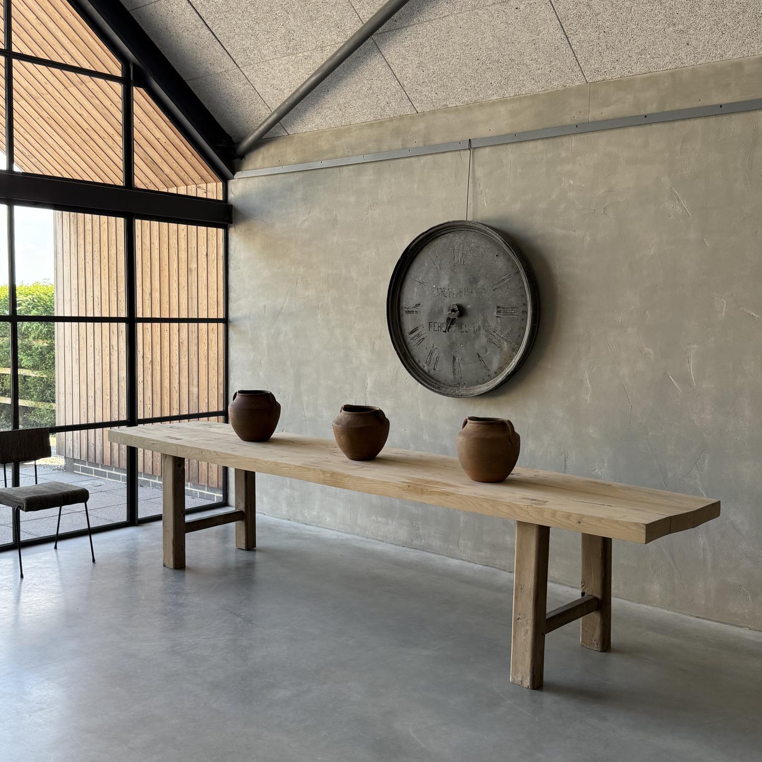 A Huge Antique Elm Farm House Table