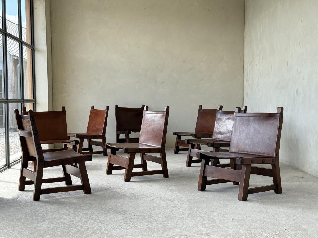 8 Paco Muñoz style Midcentury Chairs