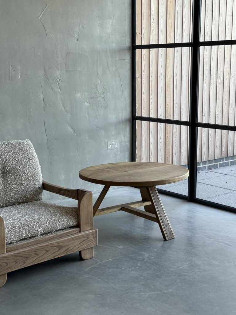 A Rustic 1960s Oak Coffee Table
