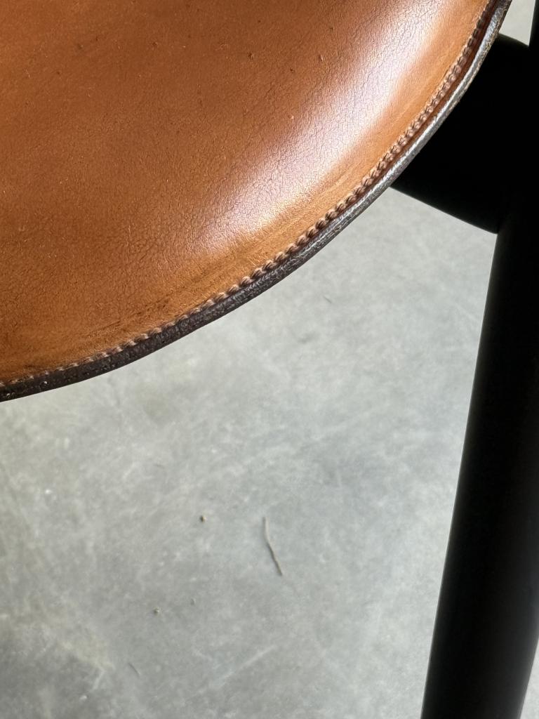 A Set of Hans Wegner style Leather Chairs
