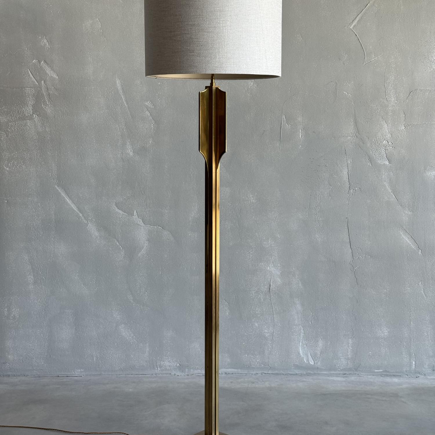 A 1960s French Brass Floor Lamp