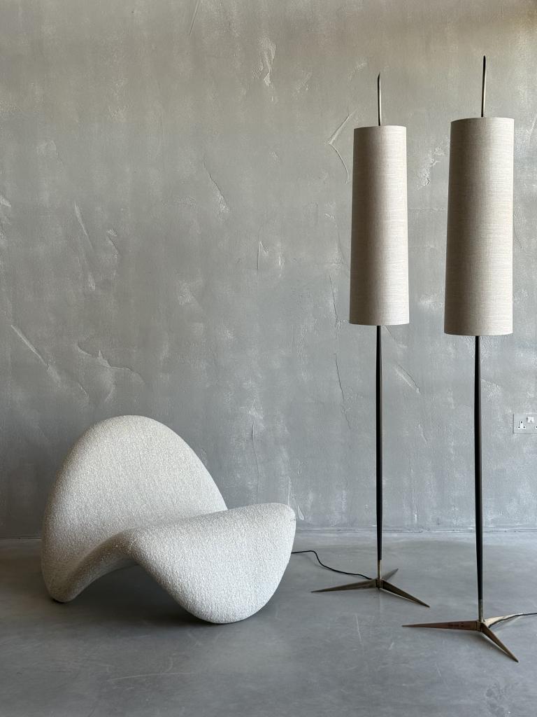 A Chic Pair of 1960s French Floor Lamps