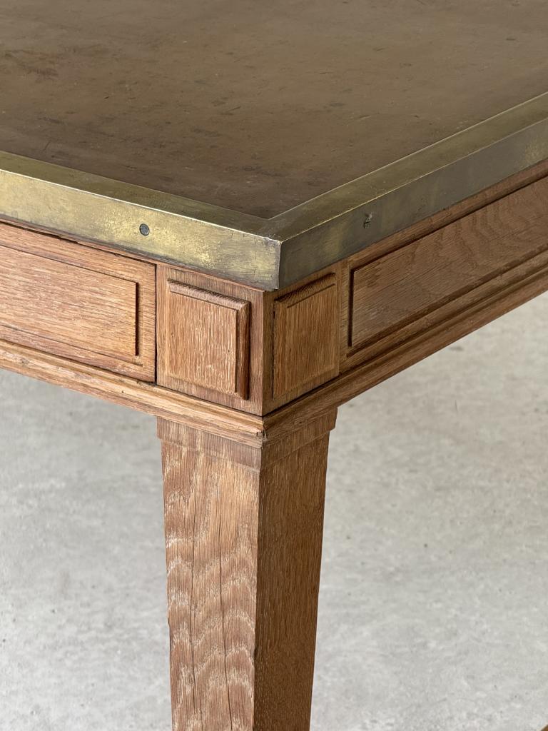 A Jacques Adnet style Oak Desk