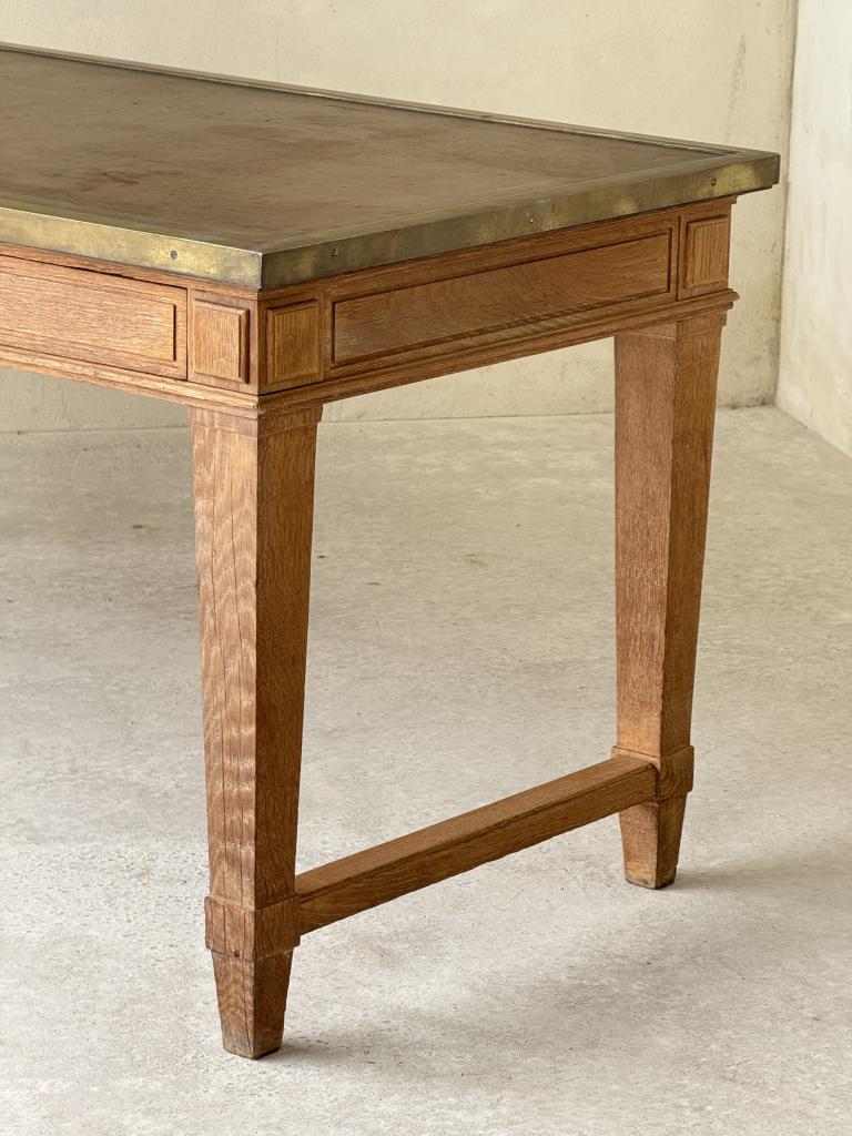 A Jacques Adnet style Oak Desk