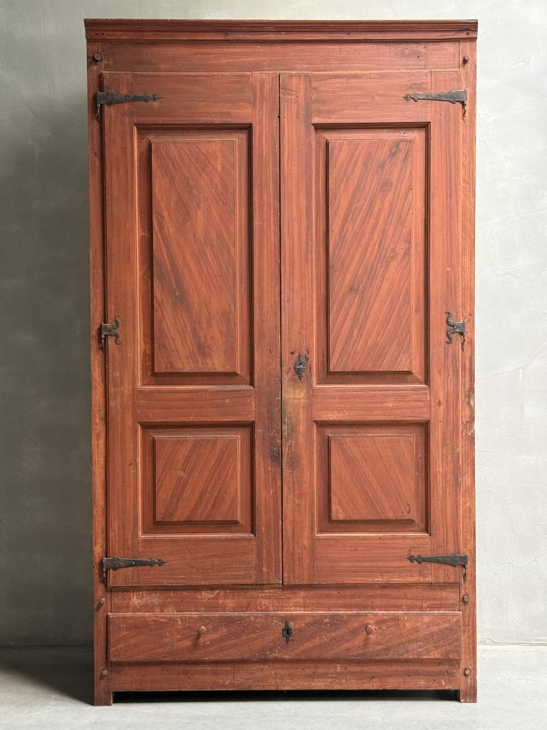 An C18th Painted Poplar Wood Cupboard