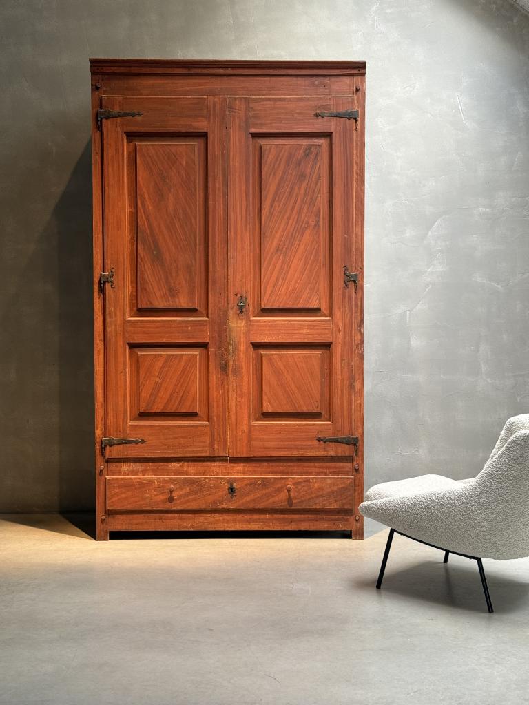 An C18th Painted Poplar Wood Cupboard