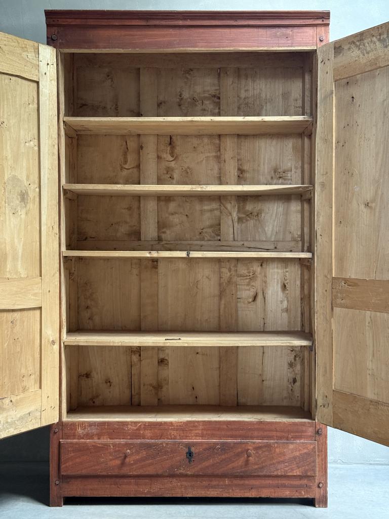 An C18th Painted Poplar Wood Cupboard