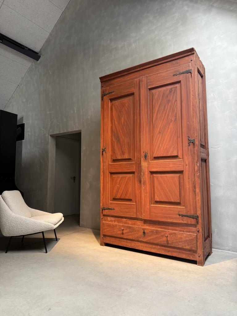 An C18th Painted Poplar Wood Cupboard