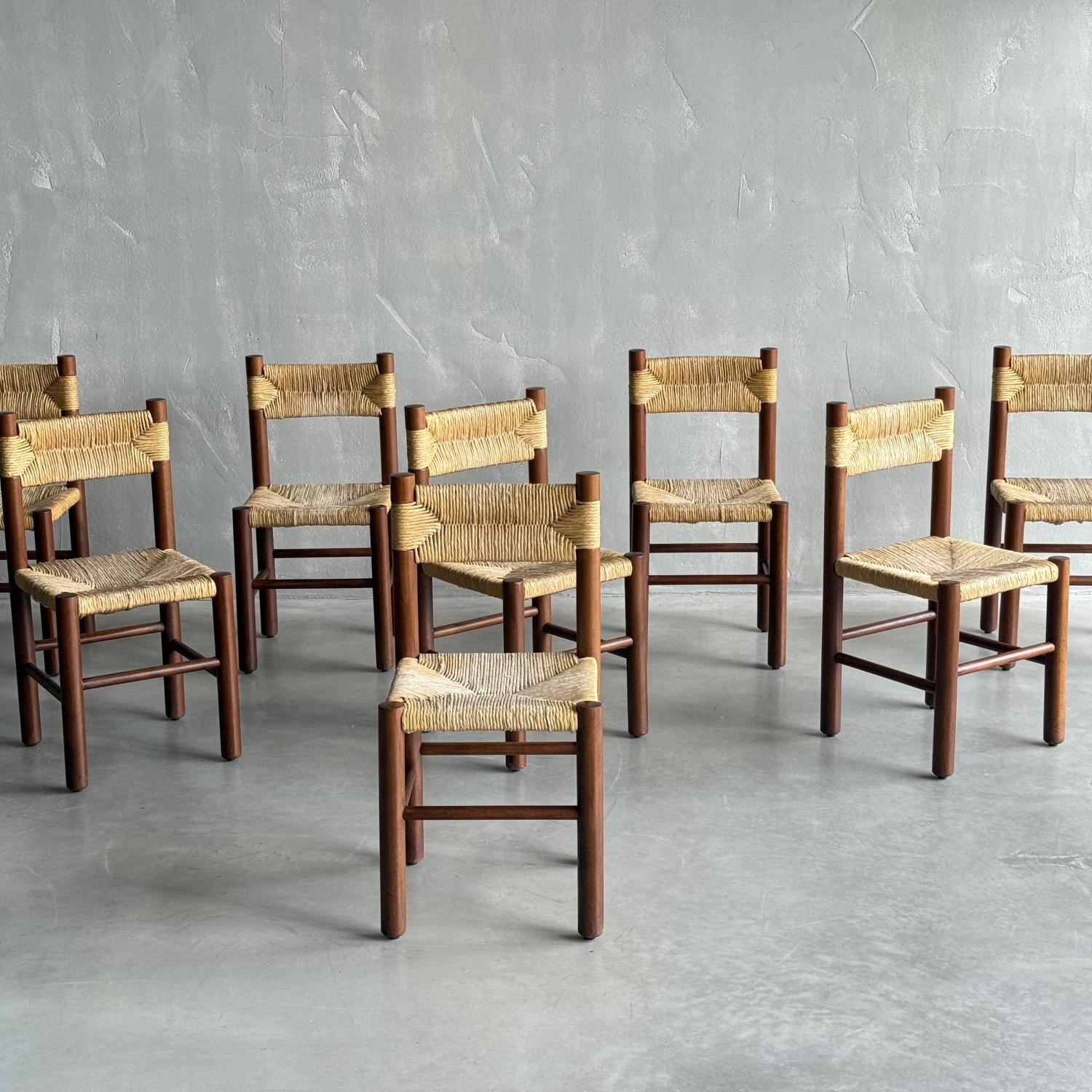8 1970s Charlotte Perriand Style Chairs