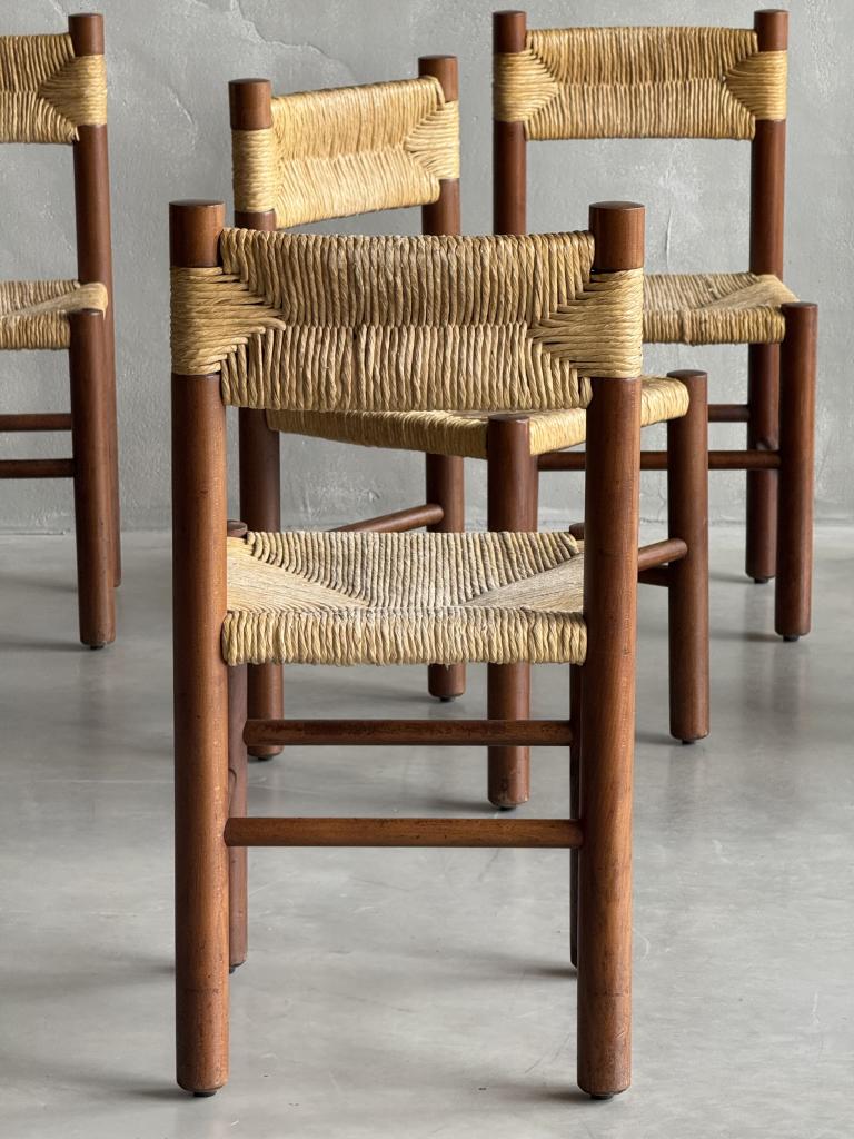8 1970s Charlotte Perriand Style Chairs