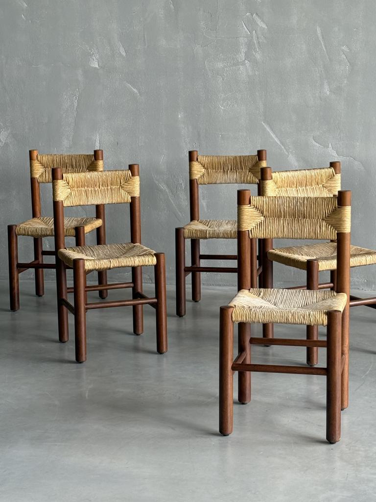 8 1970s Charlotte Perriand Style Chairs
