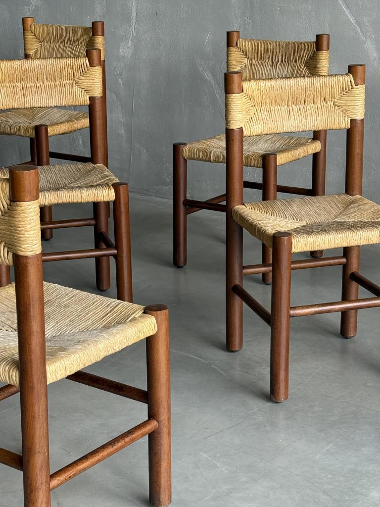 8 1970s Charlotte Perriand Style Chairs