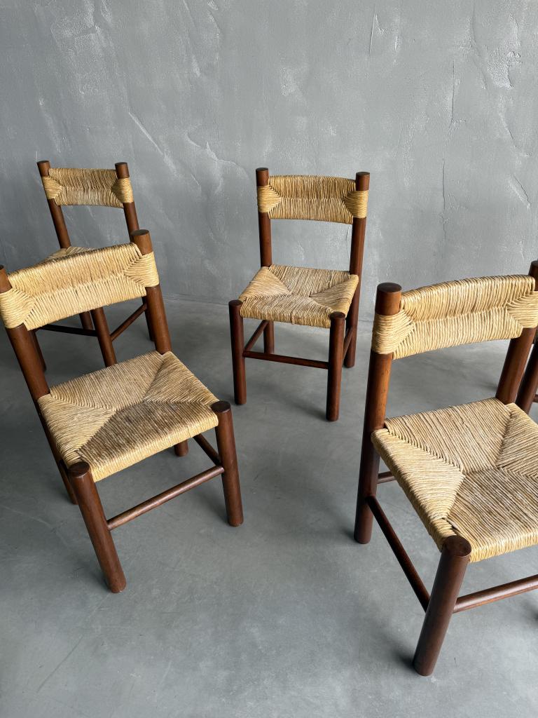 8 1970s Charlotte Perriand Style Chairs