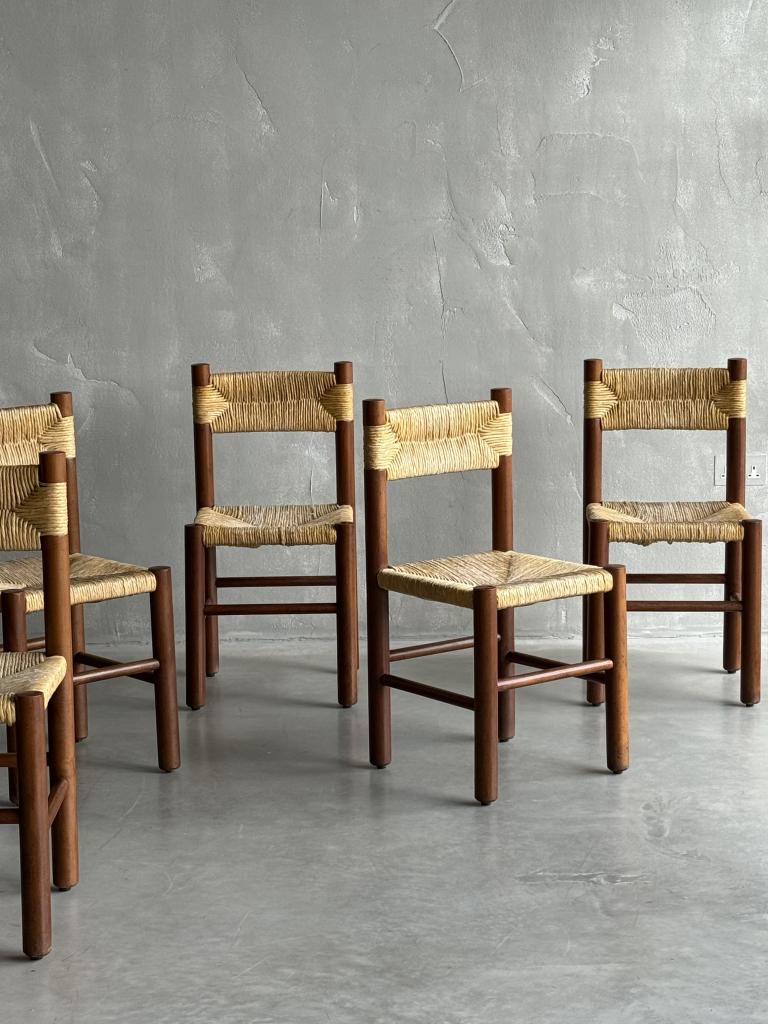 8 1970s Charlotte Perriand Style Chairs